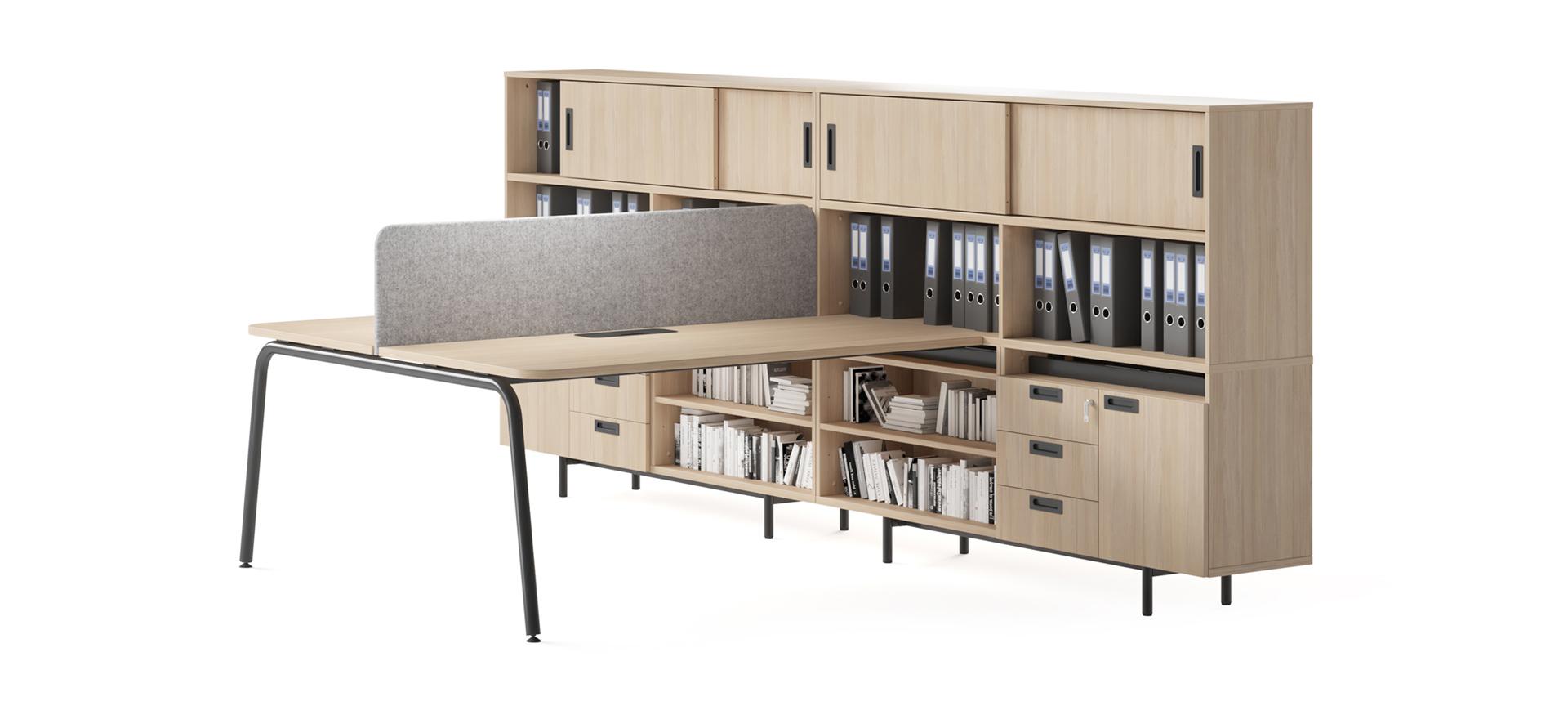 Narbutas Round desking and storage