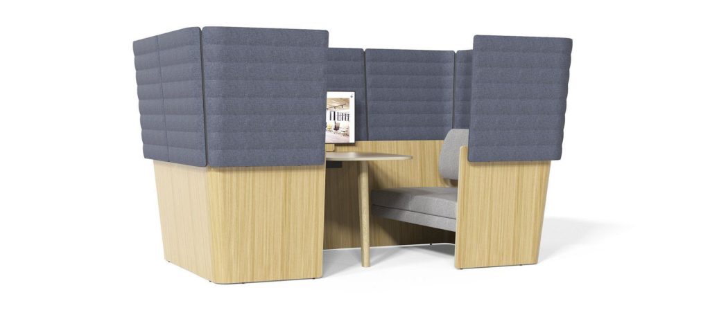 Narbutas Arcipelago Wood acoustic meeting booths