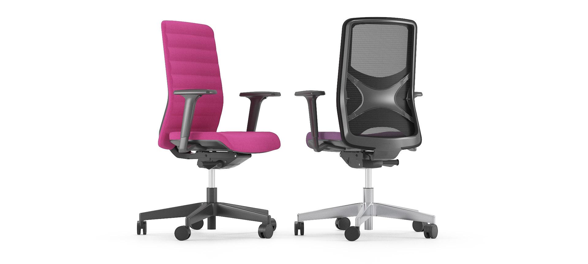 Narbutas Wind mesh back and fabric task chairs