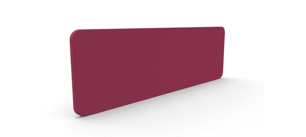 Formetiq fabric desktop screens Fabric desktop divider screens with radius corners