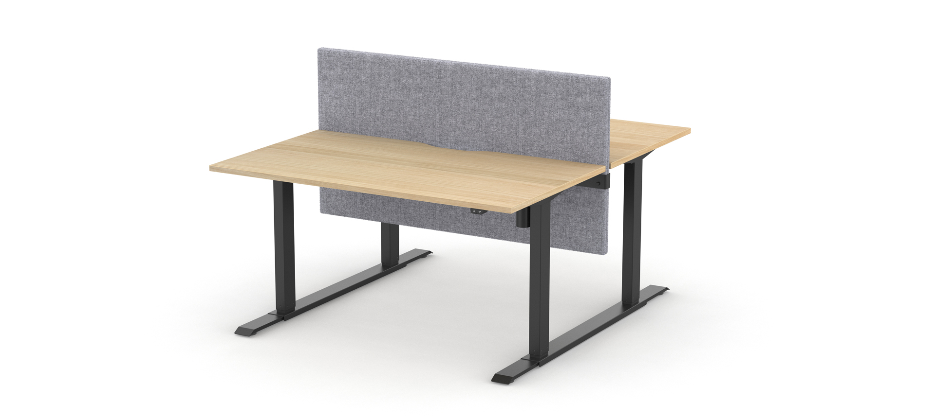 Formetiq Alto 1 sit/stand desk and bench Formetiq Alto 1 sit-stand height adjustable 2-desk bench