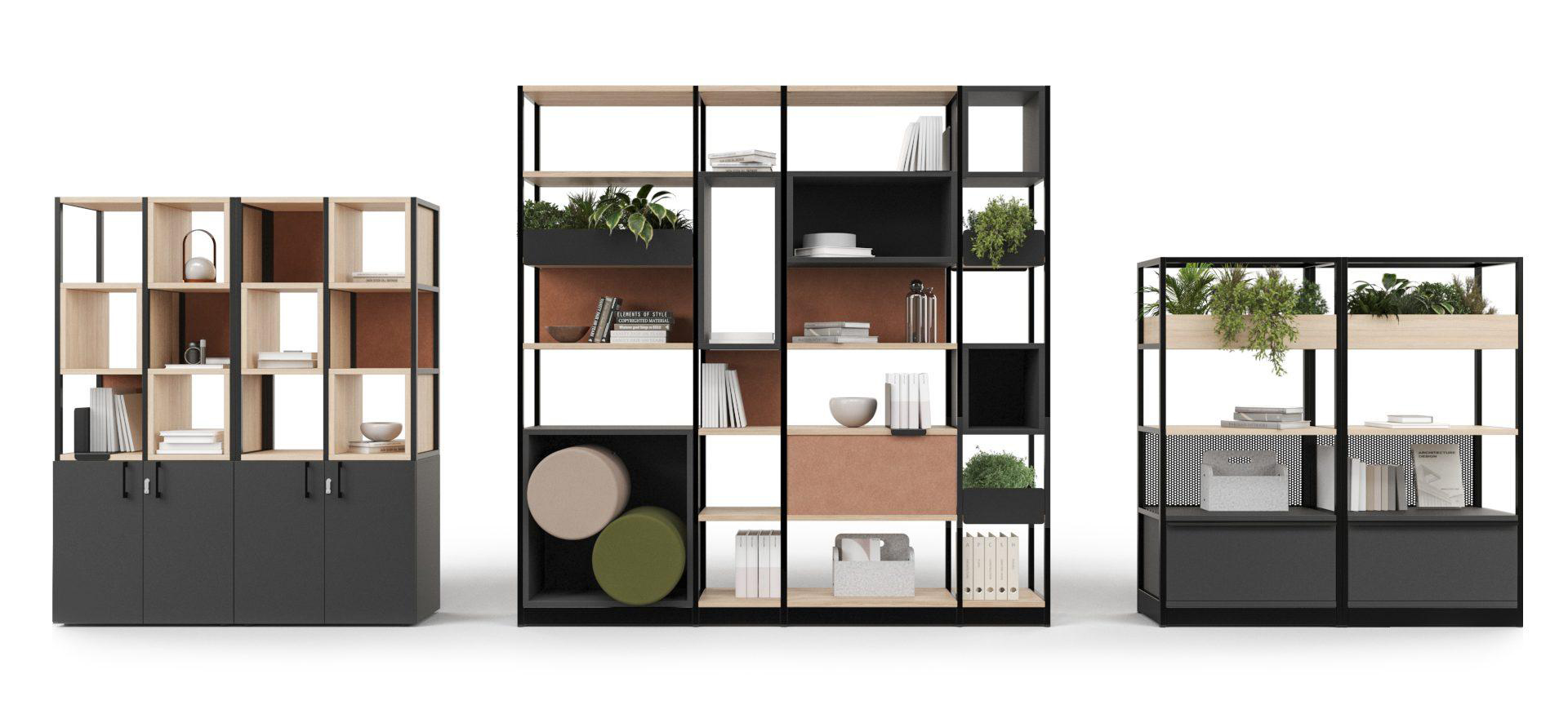 Narbutas Combus modular zoning storage shelves