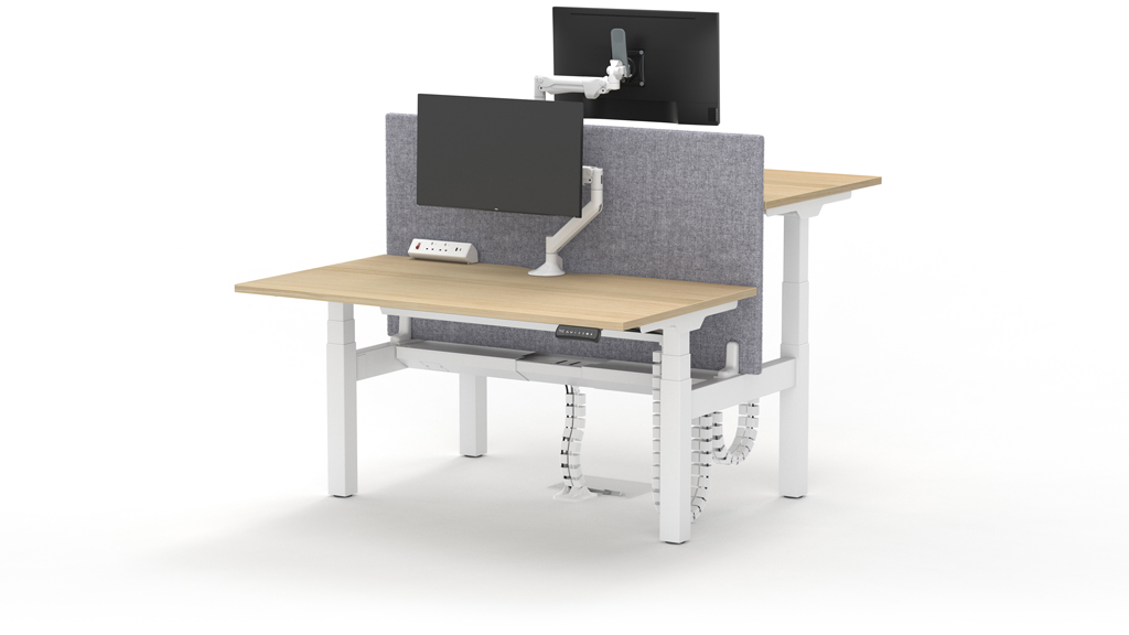 Formetiq Alto sit-stand workstations with Metalicon ergonomic accessories