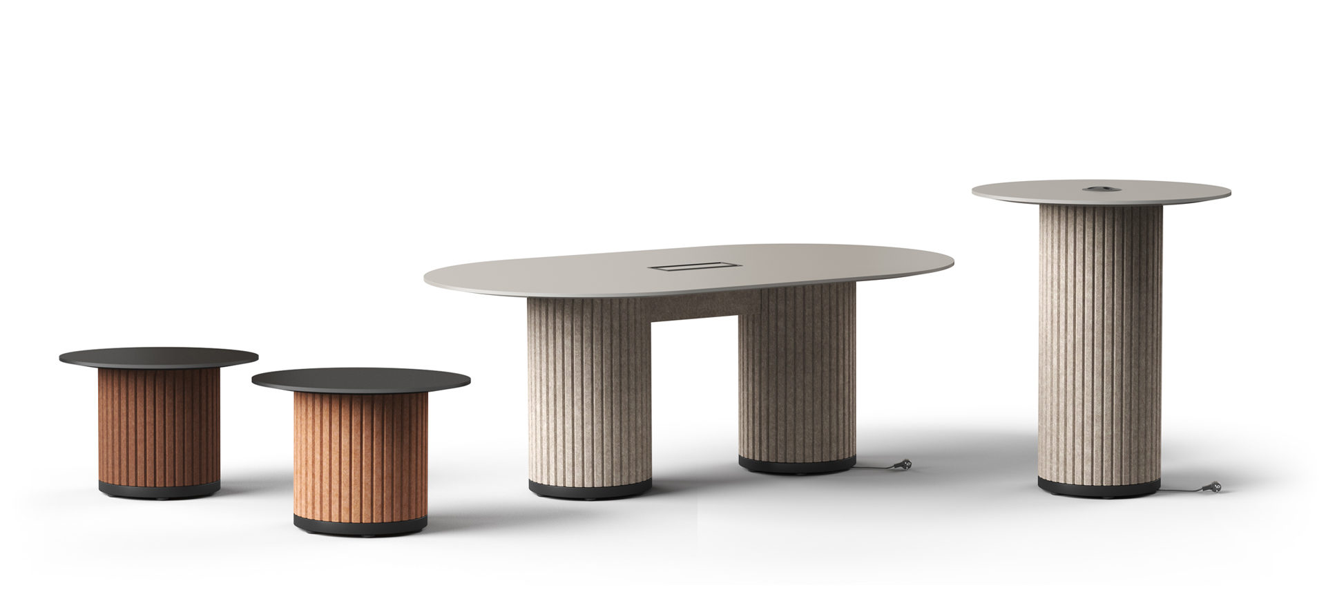 Narbutas Parthos acoustic meeting and coffee tables