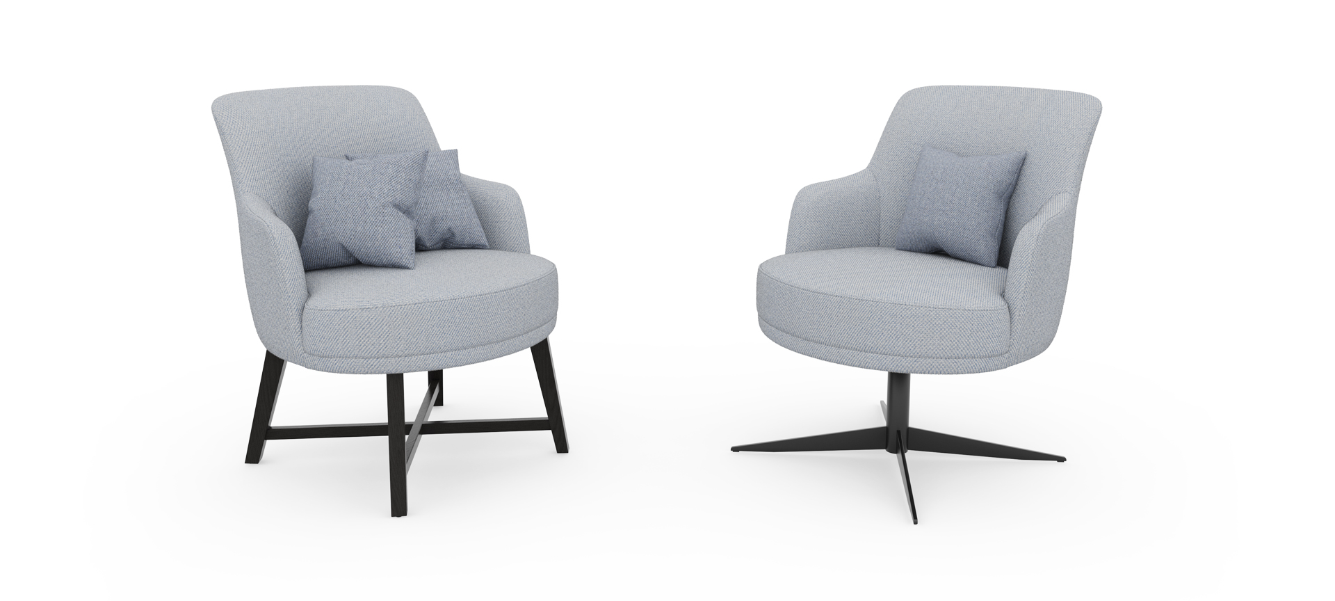 Hithe lounge chairs by Formetiq