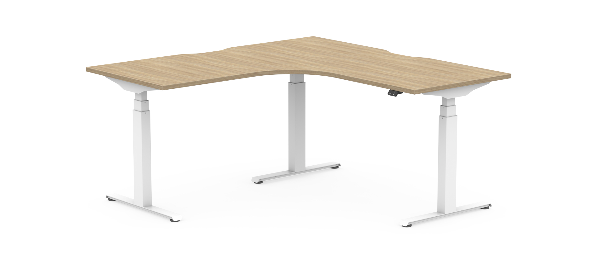 SYSTM triple motor radial standing desk by Formetiq