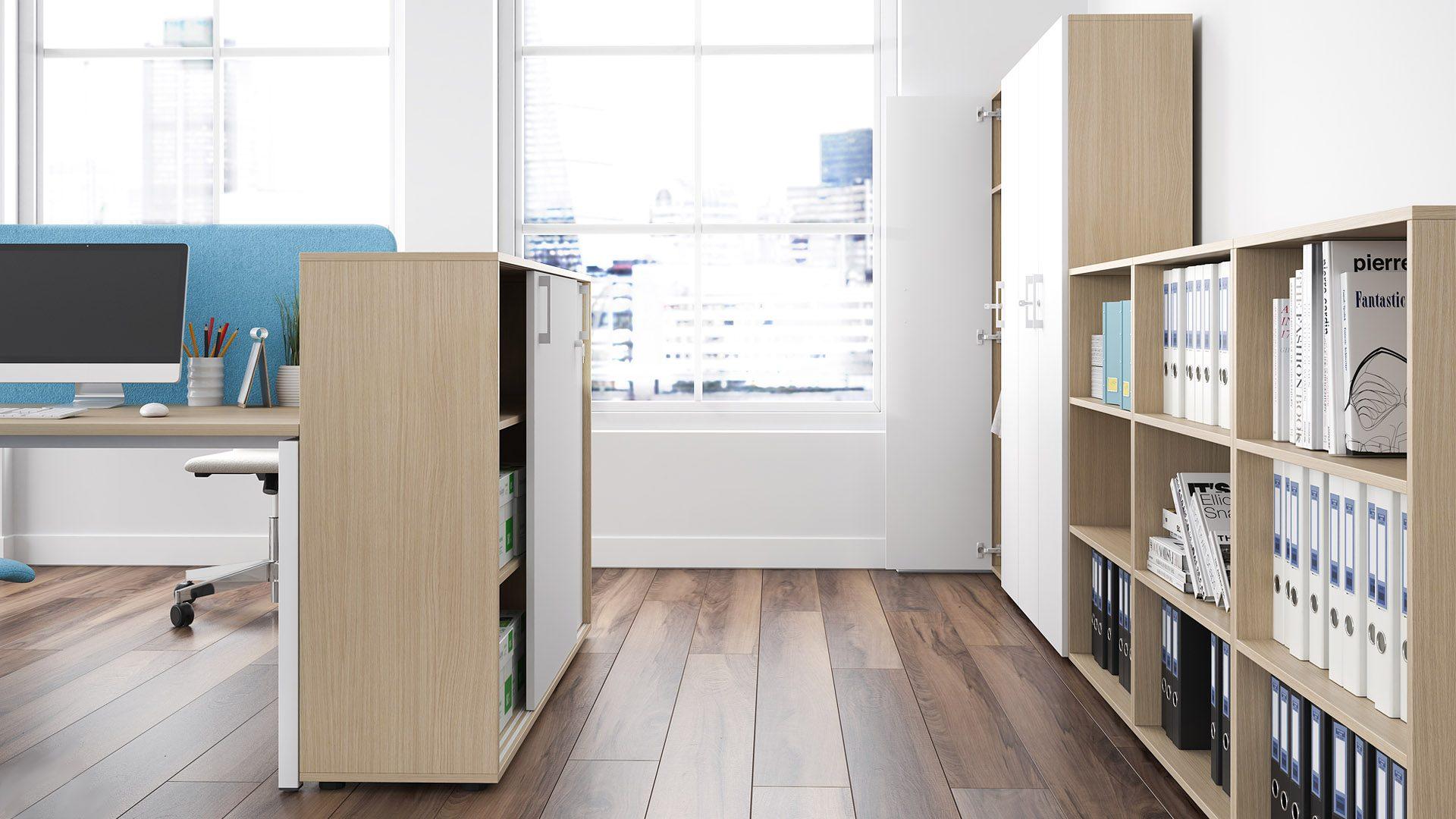 Nova cabinets are part of the wider Nova furniture range and work seamlessly alongside bench desks