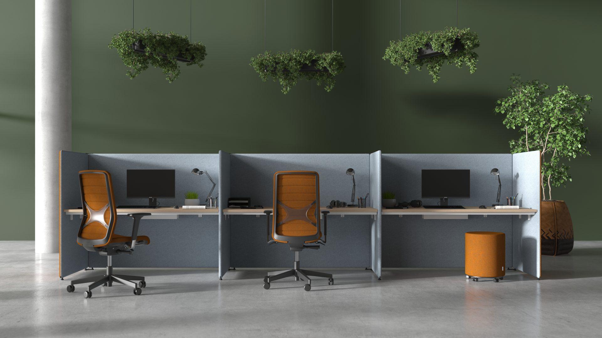 Create comfortable and colourful individual desk space partitions with My Space
