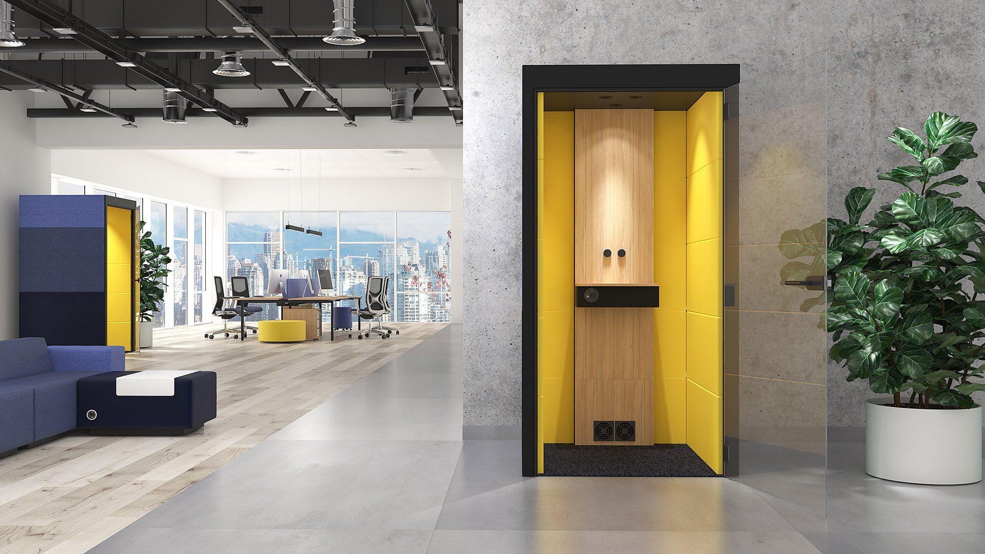 Small Silent Room ensures indoor air quality as well as acoustic and visual comfort for users