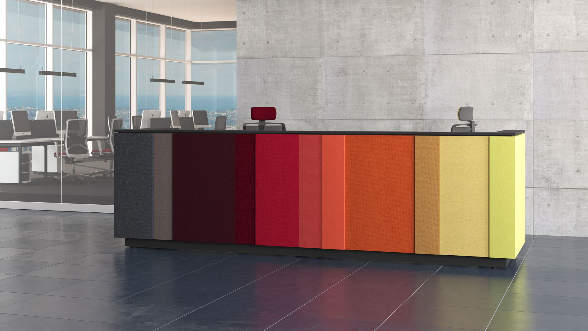Domino offers an appealing first impression to workplace visitors