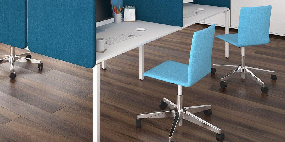 Blue Moon task chairs with Nova bench desking