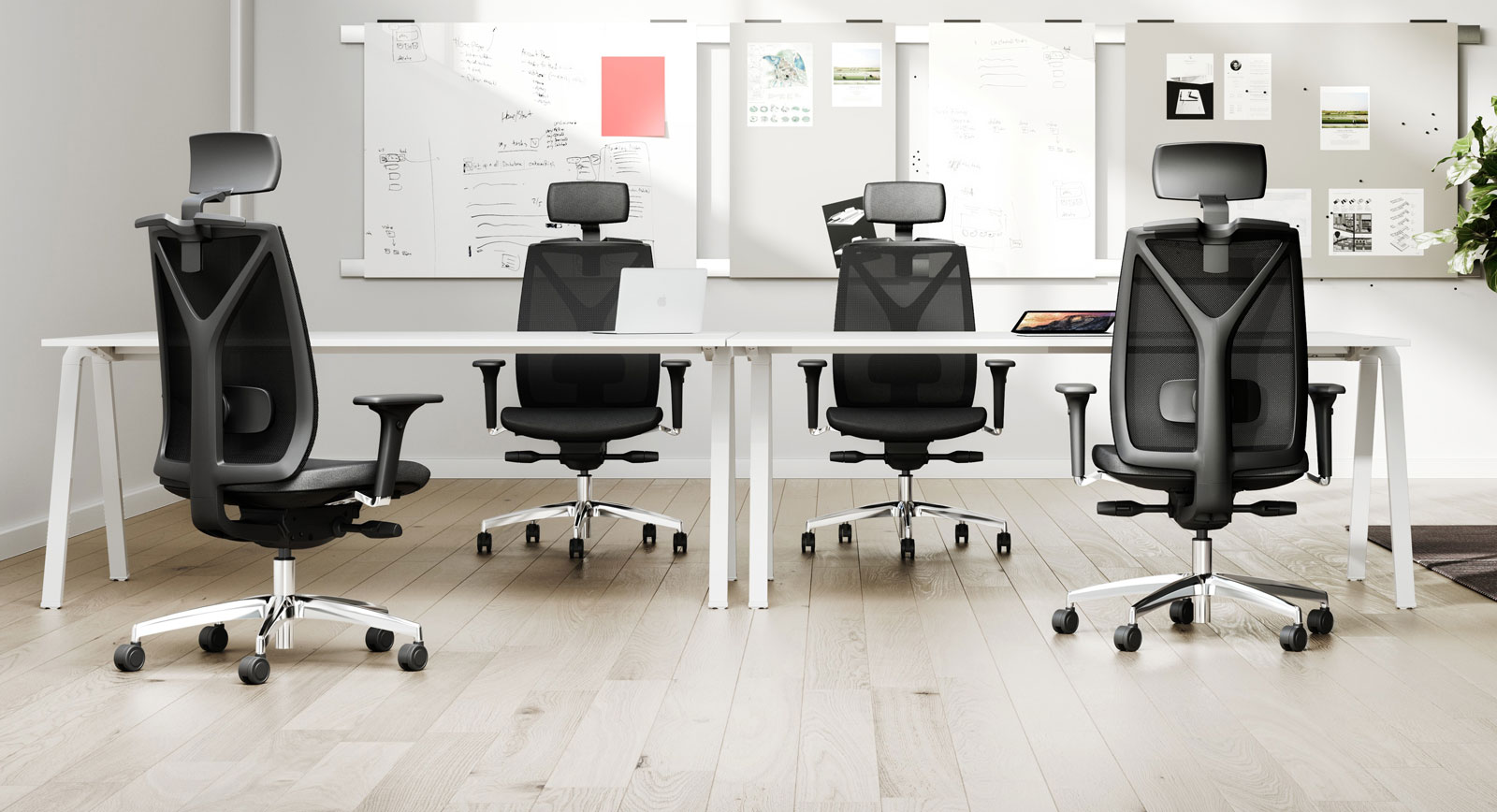 Modena&#039;s distinctive Y-shape frame commands attention and is perfectly suited for any modern office environment.