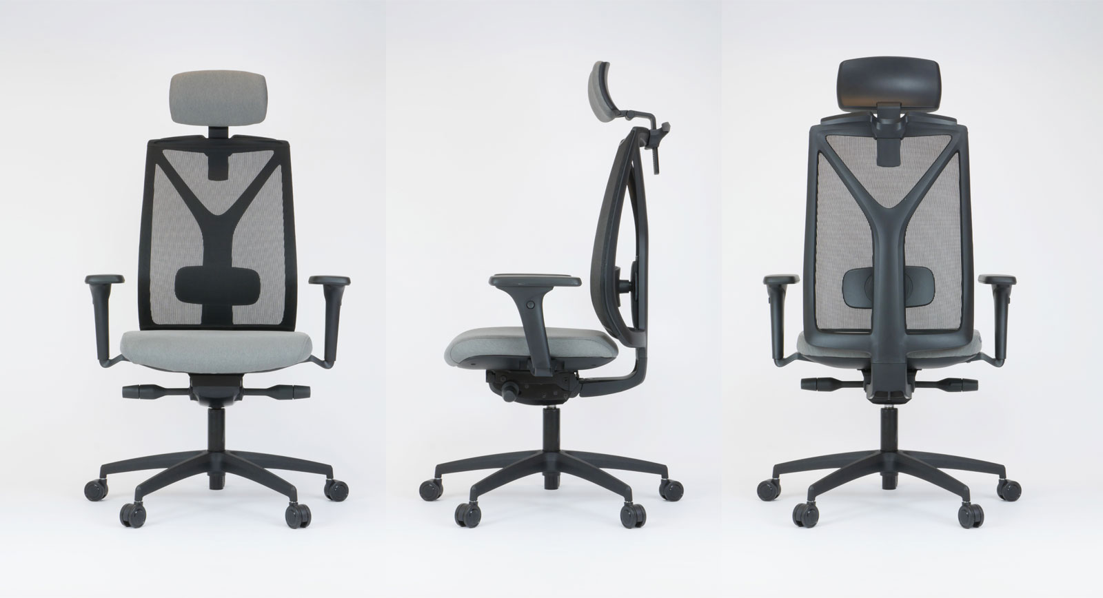 Configure your Modena task chair with a sliding seat, armrests, headrest and coat hanger