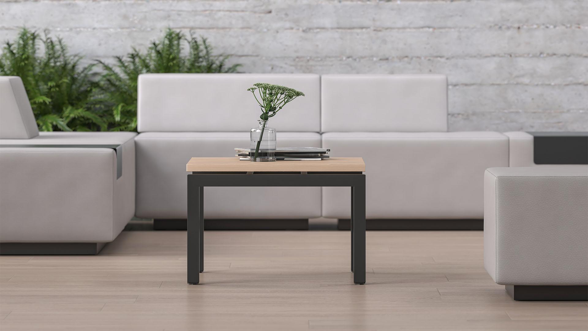 Nova coffee table with Soft Rock breakout soft seating