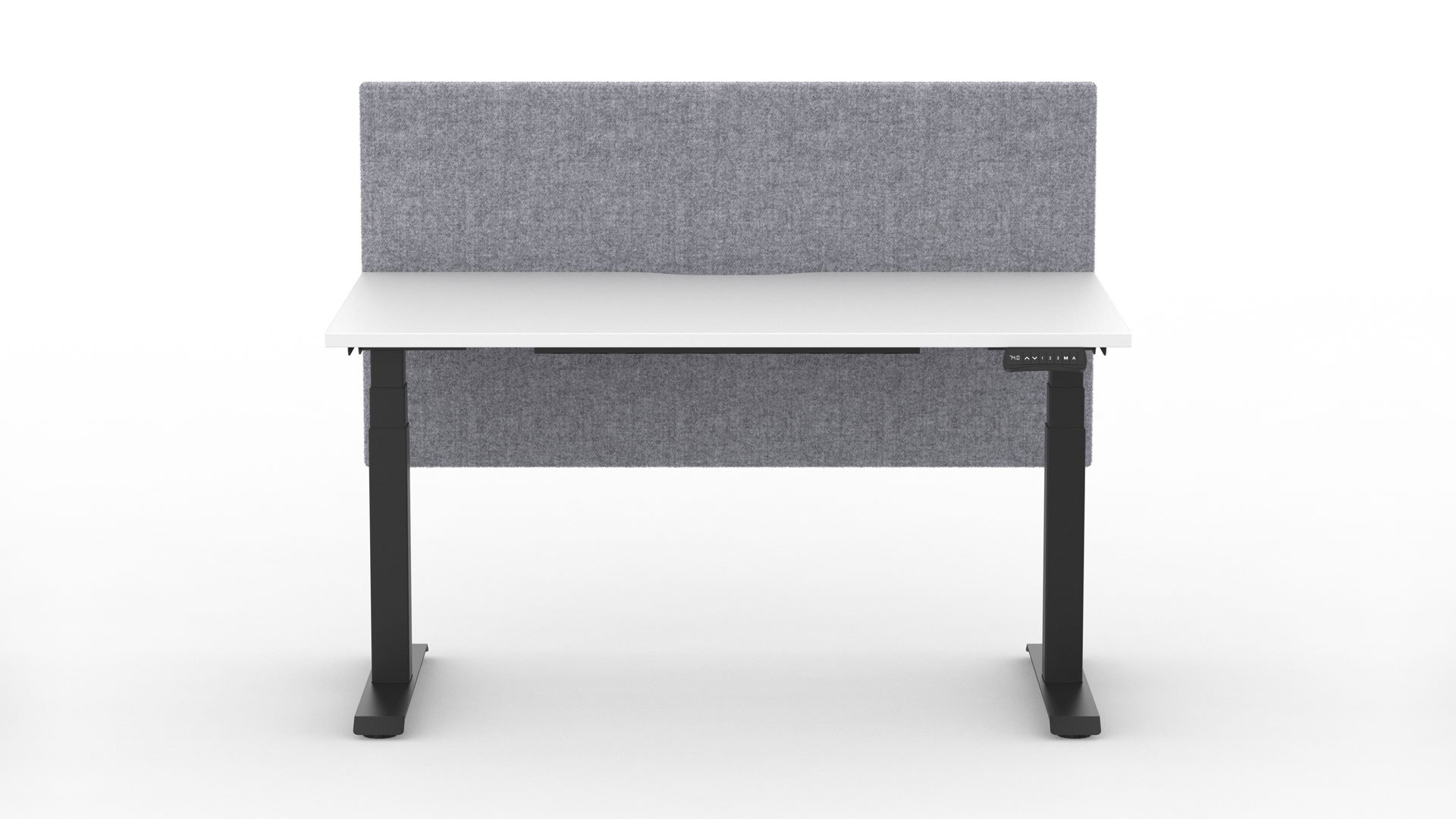 Fabric desk divider screens help to reduce background noise