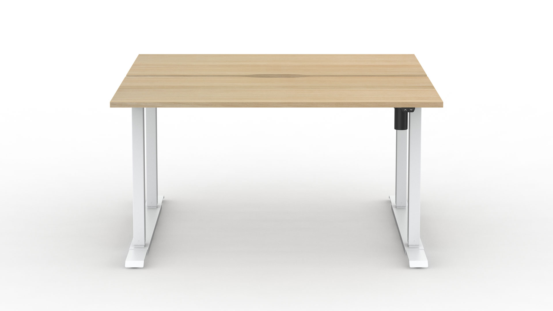 Alto 1 desk frames will accommodate a range of desktop sizes and styles.