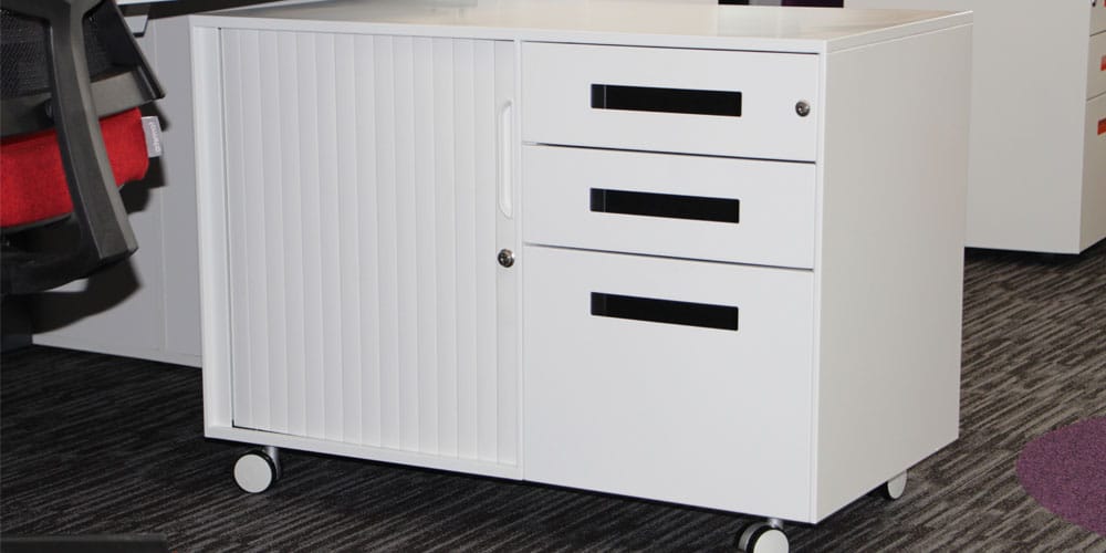 Spectrum Caddy is available with left or right-hand side closing tambour door.