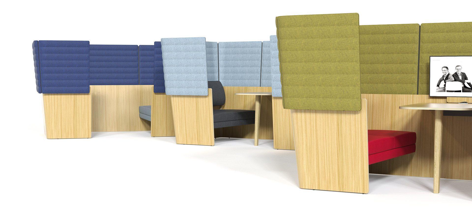 Arcipelago Wood meeting booths are ideal for brief tasks or longer work sessions, meetings or relaxation