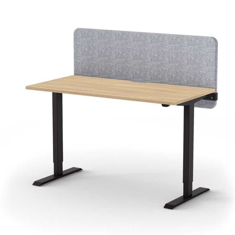 Alto desk frames will accommodate a range of desktop sizes and styles.