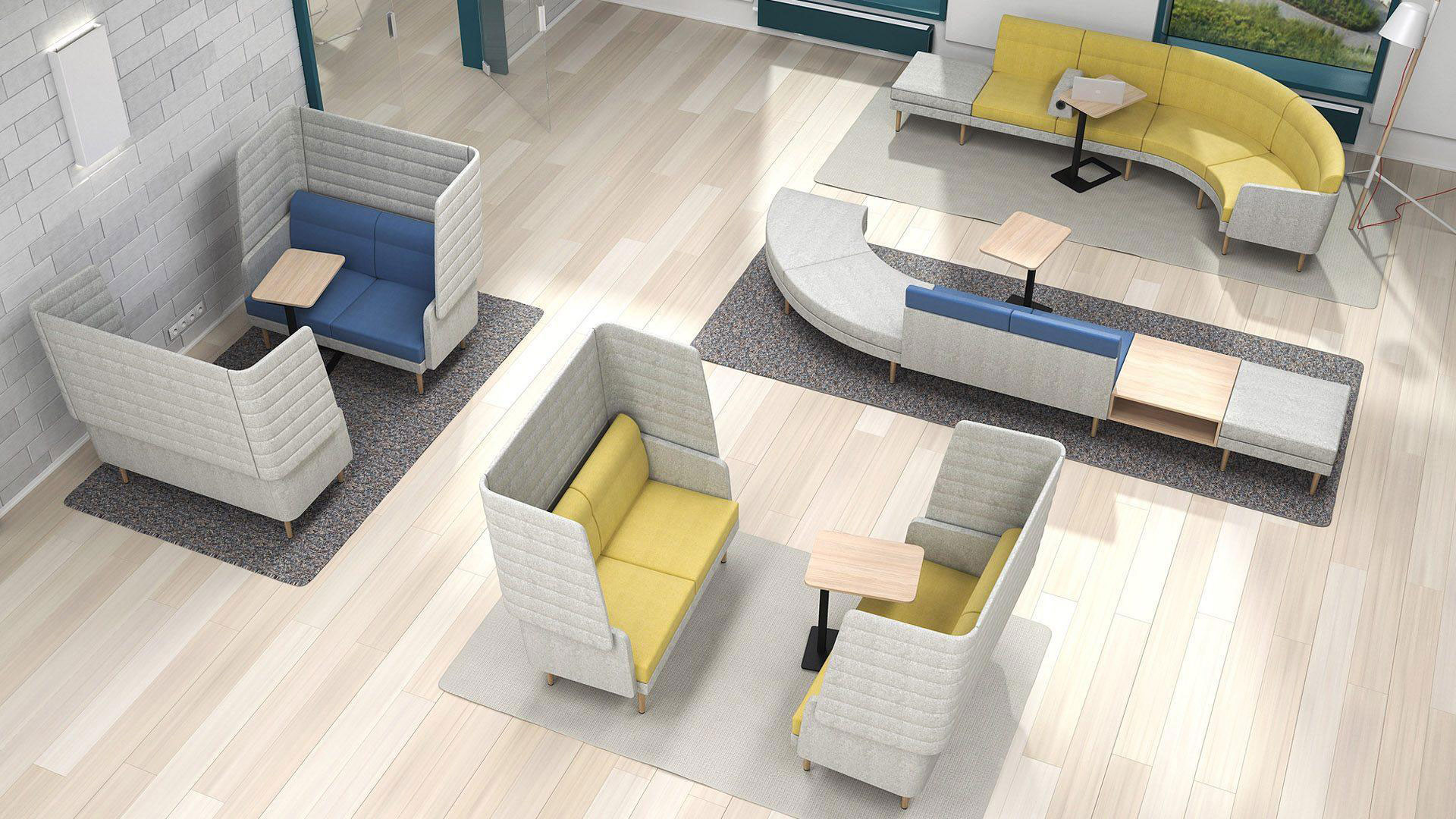 Create comfortable breakout space with Arcipelago modular soft seating