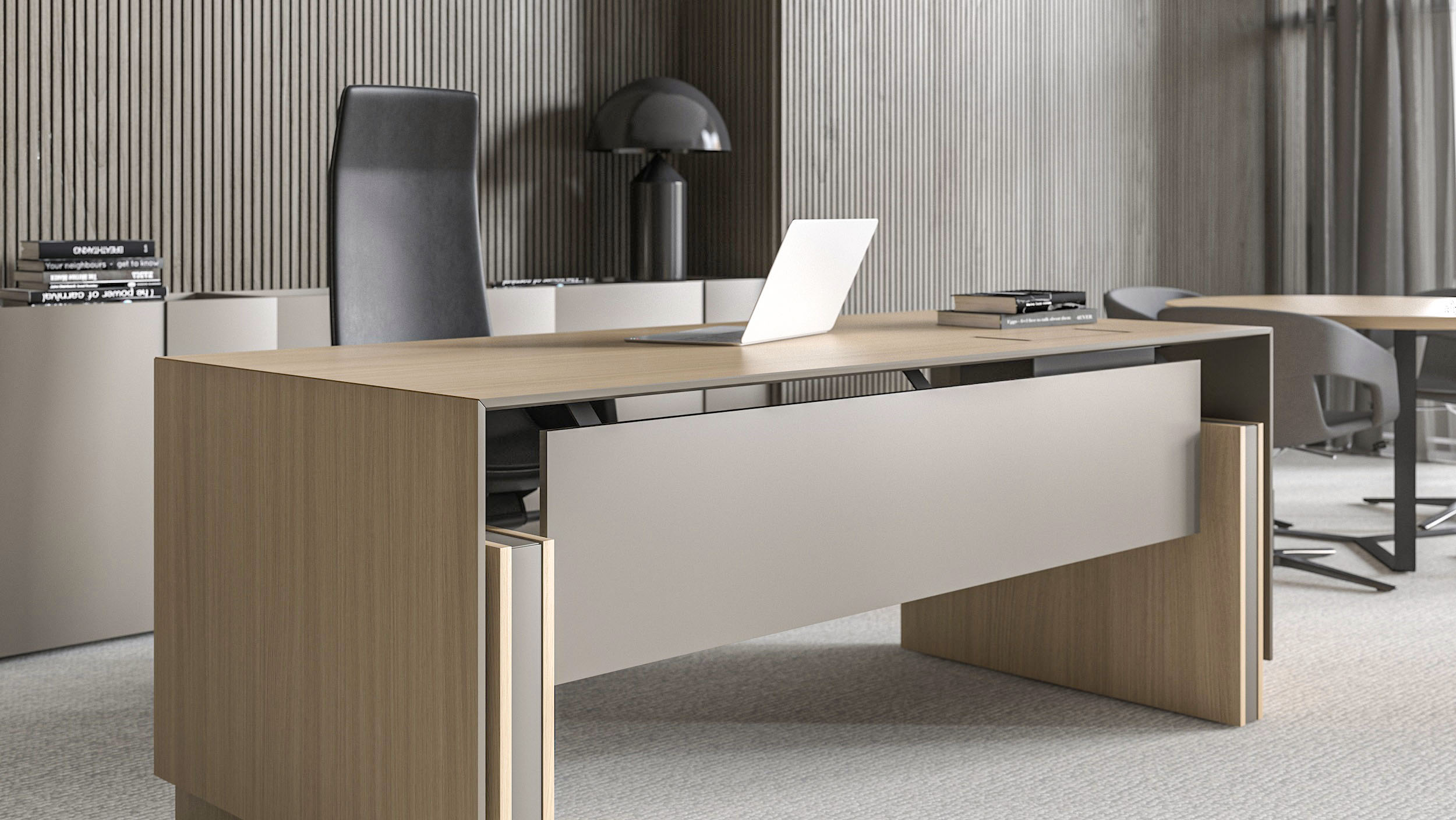 Finish your Motion Executive desk with an optional modesty panel