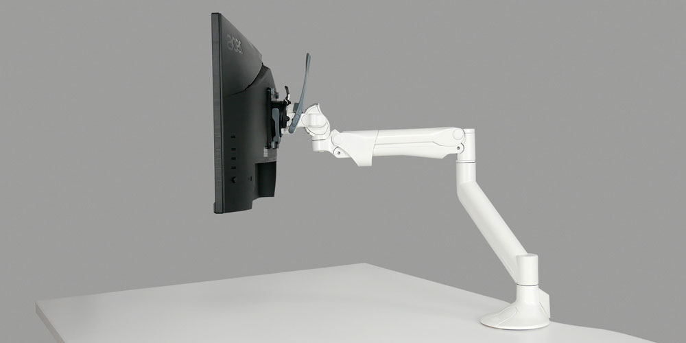 Levo&#039;s one-touch easy position adjustment is ideal for hotdesk workspaces.