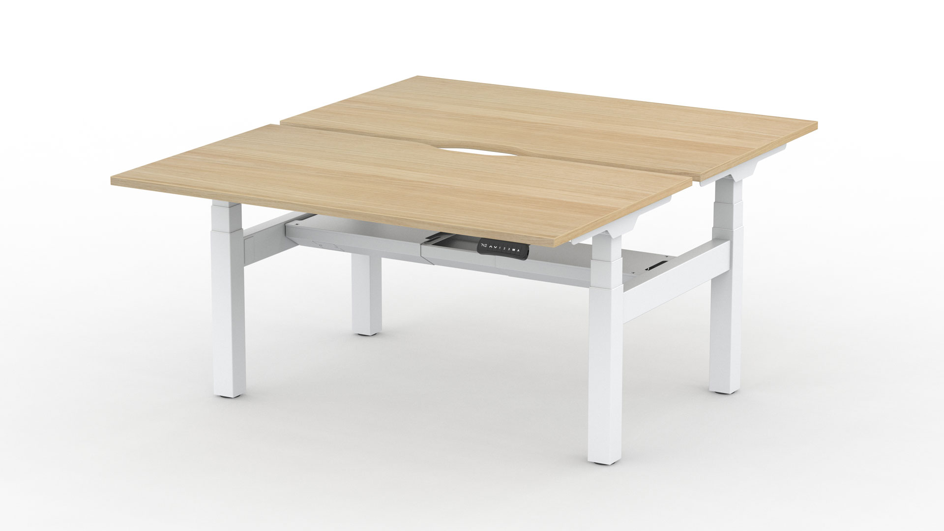 Multiple desktop finishes are available for Alto 2 standing desk benches