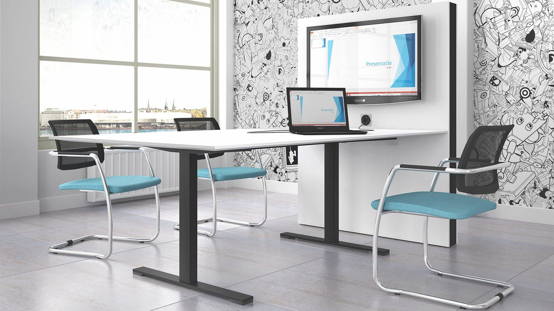 Create collaborative meeting spaces with Jazz Meeting Tables and Media Wall