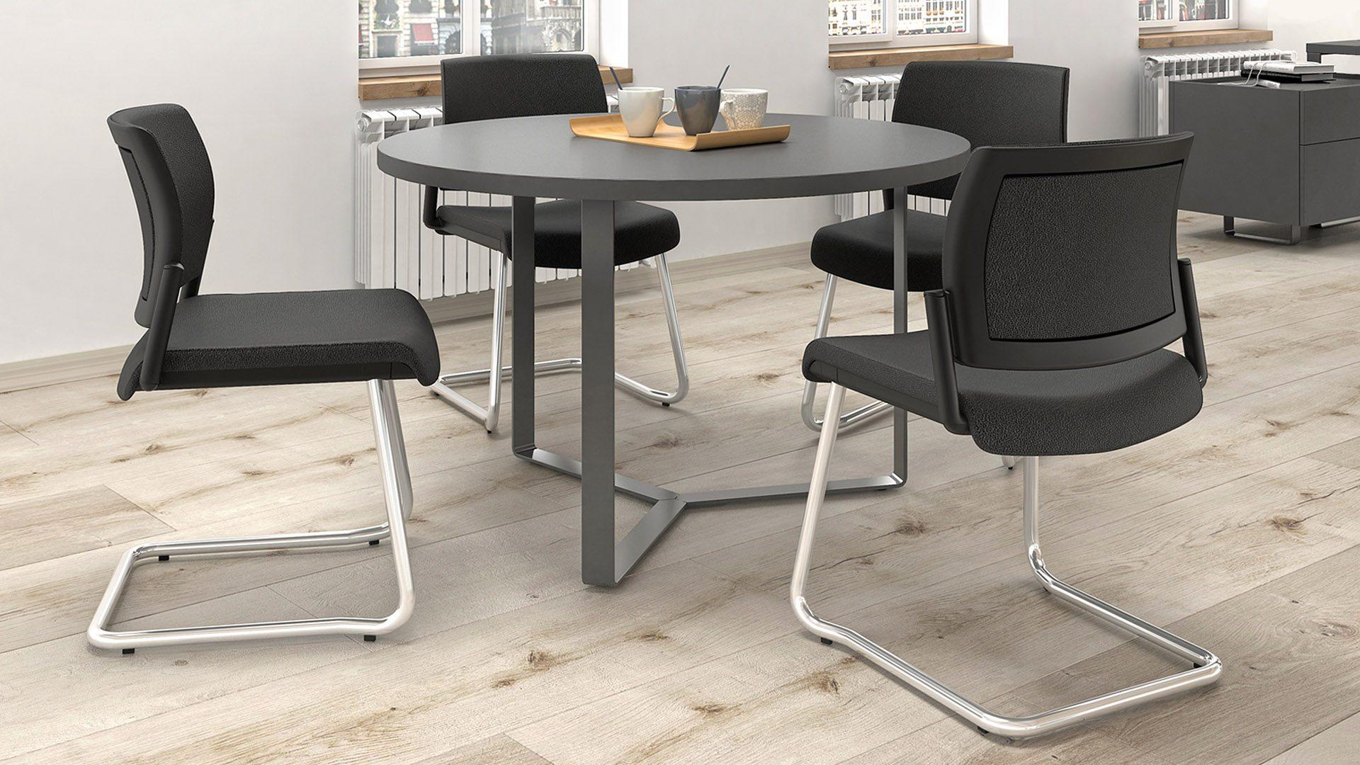 Plana round meeting table is ideal for informal breakout spaces
